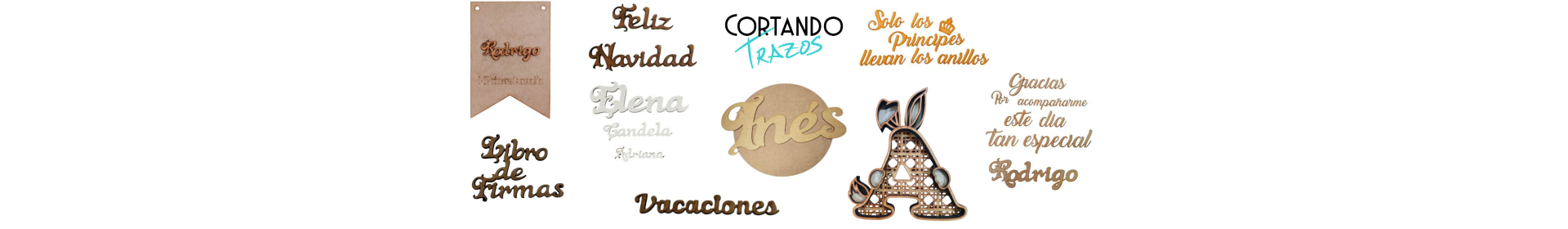 Iniciales, Nombres, Letras. CortandoTrazos